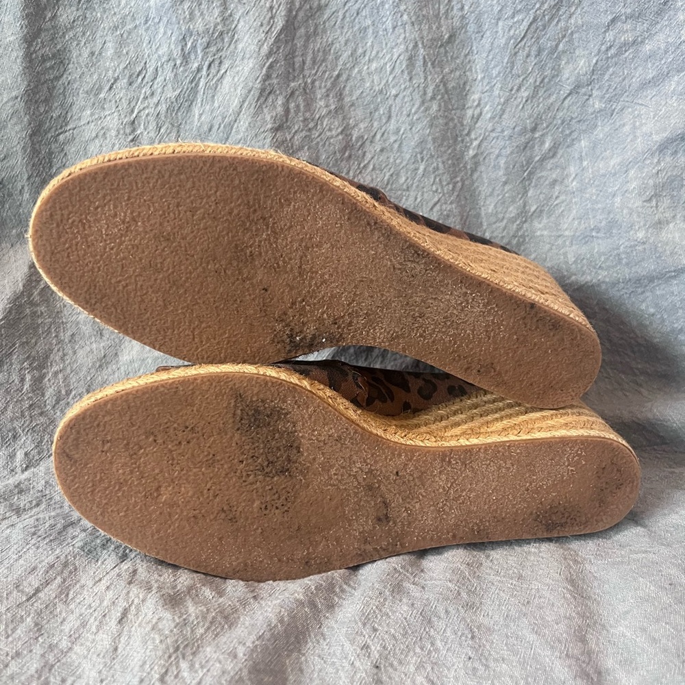 Jack Rogers Brown Leopard Wedge Espadrilles - Picture 6 of 6